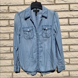 INC denim button front shirt